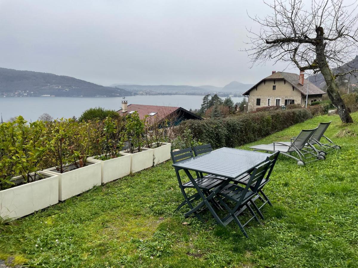 Maisonnette Vue Panoramique Lac D'Annecy Veyrier-du-Lac Bagian luar foto